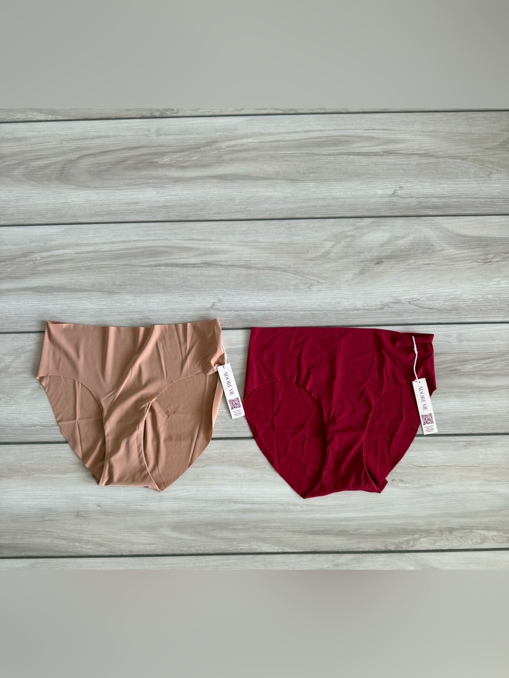 Adore Me Hipster Panty 2 pair Red/Beige Large NWT IN PACKAGE